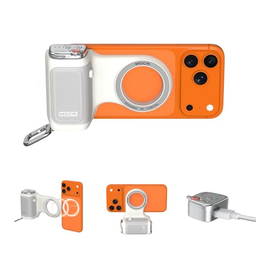 COMITOK MOCA IPHONE CAMERA GRIP FOR NATIVE REMOVABLE REMOTE MAGNETIC - WHITE New