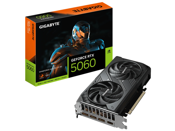 GIGABYTE GeForce RTX 5060 WINDFORCE MAX OC V2 8G PCI Express 5.0 ATX Graphic
