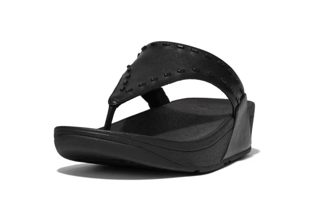 FITFLOP WOMENS LULU RUBBER-STUD SANDALS - SIZE: WOMEN 6.5 (AU/UK W4.5) - BLACK