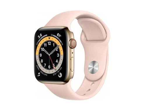APPLE WATCH 6 GPS CELLULAR 44MM STAINLESS STEEL GOLD PINK SPORT BAND
