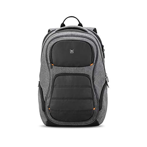 LEVEL8 Condor Laptop Backpack Extra Large Bussiness Bag USB Charging Port Grey New