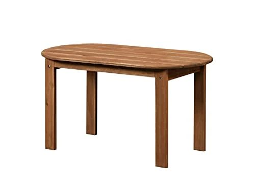 Linon Adirondack Acacia Wood Coffee Table Outdoor Patio Furniture Brown New