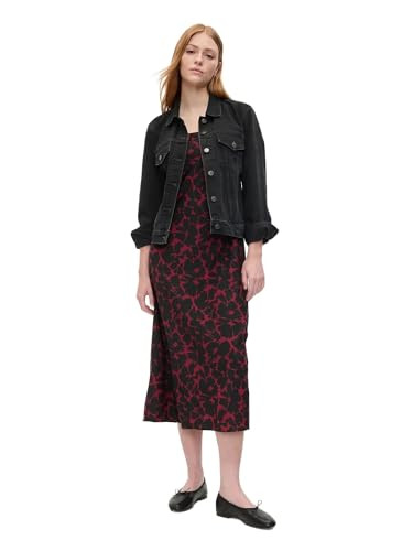 S607-0011 GAP WOMEN'S SLIP DRESS - SIZE: WOMEN 2XL - BURGUNDY FLORAL New