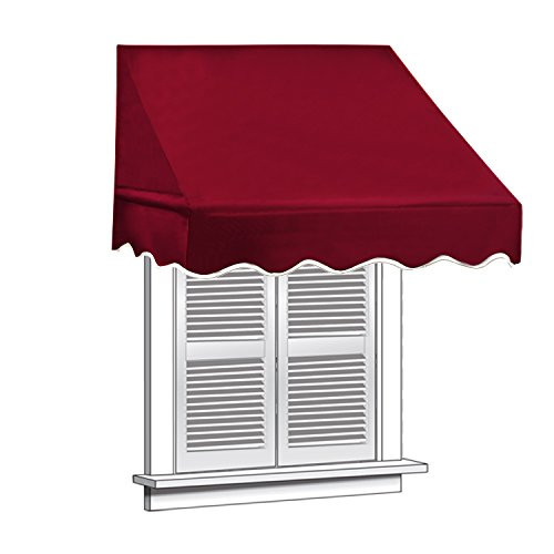 ALEKO 6x2 Window Awning Door Canopy 6-Foot Decorator - Burgundy New