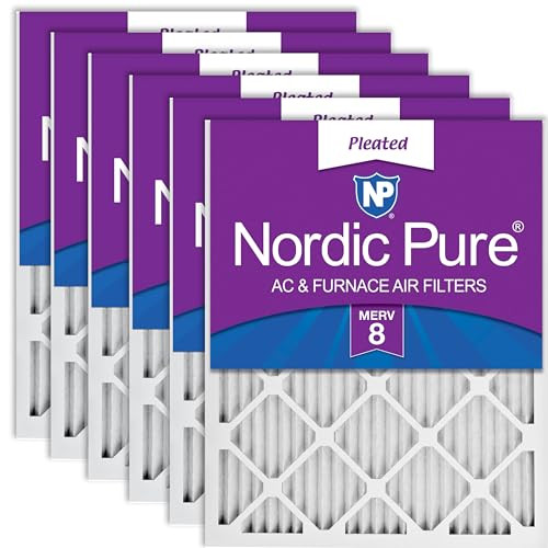 Nordic Pure 24x24x1 Pleated MERV 8 Air Filters 6 Pack B005ESPKYY New