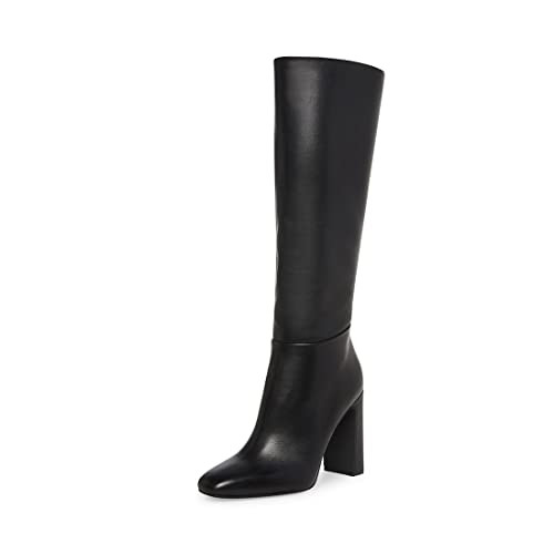 Steve Madden Women's Ally Knee High Boot Black Leather 8