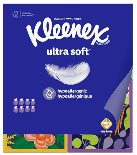 Kleenex Ultra Soft 8 Box, 72 Tissues per Box, B0CF2S6369 - May Vary New
