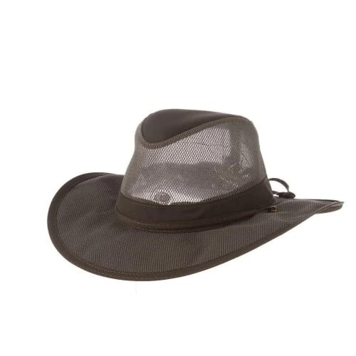 B0B9K74C86 Dorfman Hat Co. Men's Mesh Safari Hat (Charcoal, X-Large) New
