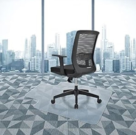 Office Chair Mat PVC for Low Pile Carpet 36”X 48” - Transparent New
