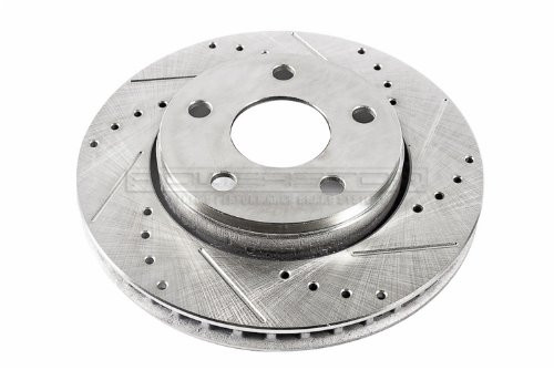 Power Stop Drilled Slotted Brake Rotors Front Right -- AR8780XR New