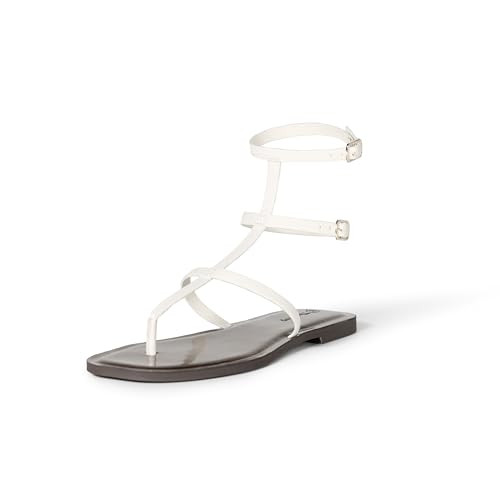 SS25 THE DROP GLADIATOR THONG ANKLE SANDAL WOMEN SIZE 7.5 CREAM