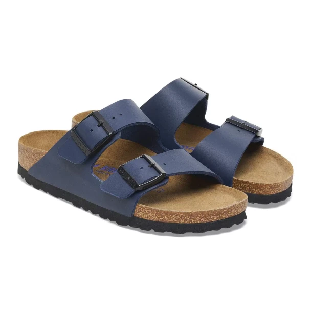 BIRKENSTOCK UNISEX SOFT FOOTBED BIRKO-FLOR SANDALS- SIZE: MEN 7N WOMEN 9N - BLUE