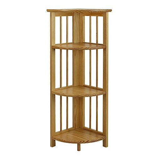 Casual Home 4-Shelf Corner Folding Bookcase, Natural B0047T6K5O - NEW New