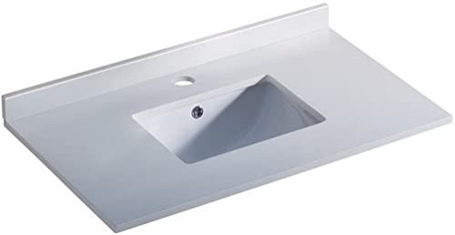 Fresca Oxford 36" White Countertop with Undermount Sink New