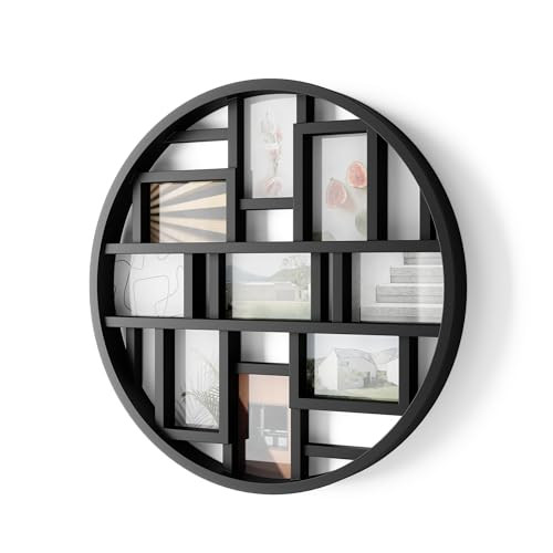 Umbra Luna Collage Picture Frame Holds Nine 4x6" Photos, Large 22" Black New