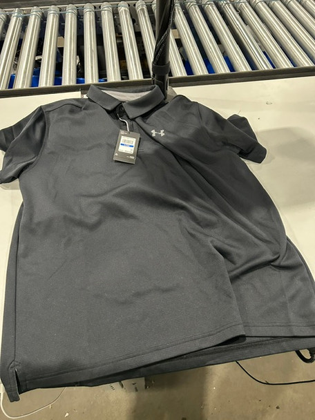 UNDER ARMOR UA PERFOMANCE 3.0 POLO UPF 40 SIZE: MEN XL - BLACK/GRAY