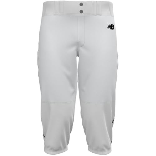 New Balance Men's Adversary 2.0 Piped Knicker Baseball Pants White/Black S