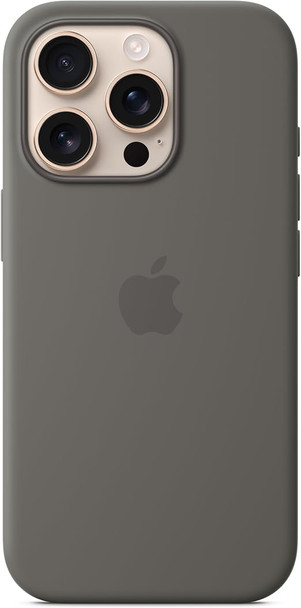 APPLE IPHONE 16 PRO SILICONE CASE MAGSAFE WIRELESS CHARGING - STONE GRAY