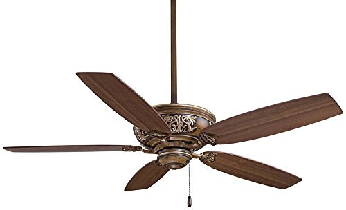 Minka-Aire F659-BCW Downrod Mount 5 White/Cream Blades Ceiling Fan - Walnut New