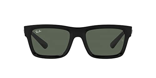 Ray-Ban Mens RB4396 Warren Rectangular Sunglasses Black/Dark Green 54 mm