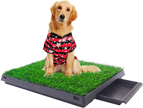 SANDINRAYLI INDOOR OUTDOOR DOG PUPPY POTTY TRAINER GRASS TOILET MAT TRAY - GREEN New