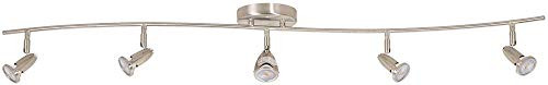 MONUMENT 5-LIGHT LED TRACK FIXTURE, 52 X 6-1/8 IN., BRUSHED NICKEL New