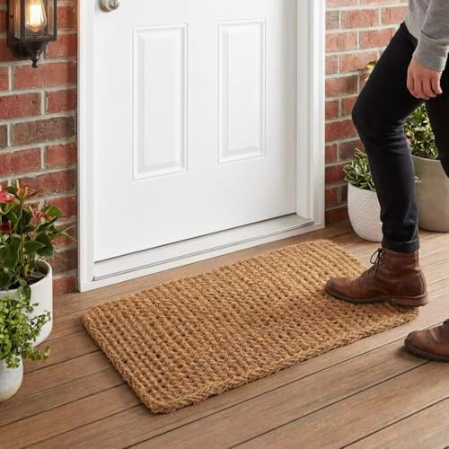 Kempf Dragon Weave Coco Coir Doormat 22" x 36" Hand-Twisted Interwoven Fibers New