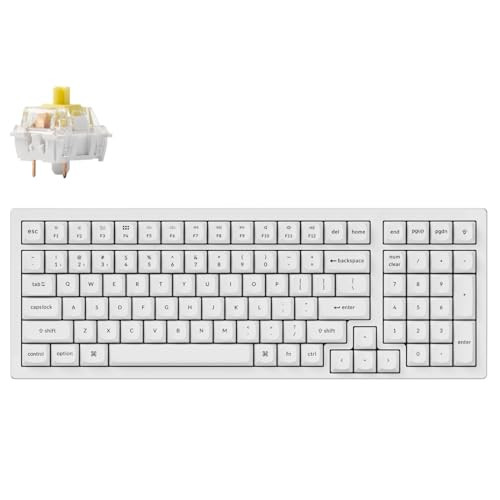 KEYCHRON K4 PRO QMK/VIA LED GAMING KEYBOARD WHITE BACKLIT SWITCH - WHITE