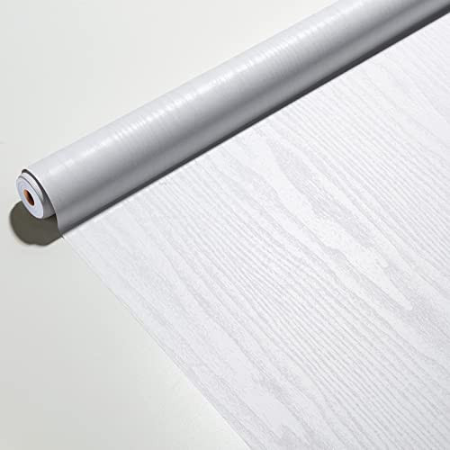 Osayhome 24" X 394" Wood Wallpaper Self-Adhesive B0C3L5NBTC - White New