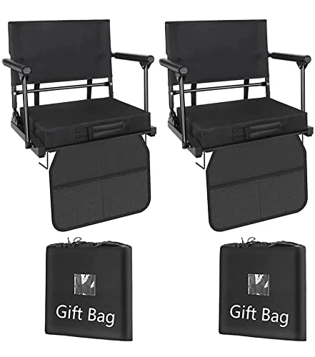 Bsteciar Stadium Seats Bleachers Armrests Portable Stadium Chairs Back 2 Pack New