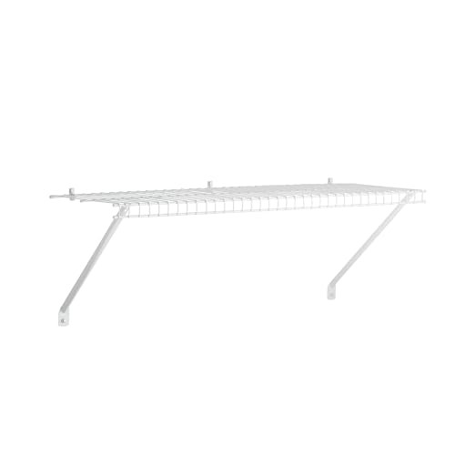 Rubbermaid Direct Wall Shelf 3 Ft Wide Mounting Hardware Kit Included, White New