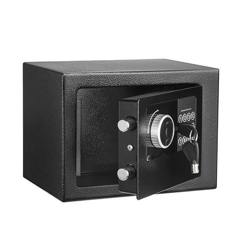 DBTTA Mini Small Safe Lock Box For Money&Cash&Home&Personal Items - Black New