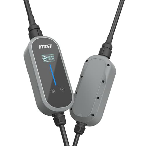 MSI EZGO NACS, 40A/9.6KW, LEVEL 1/2 CHARGER, MS-C808-40A - GRAY