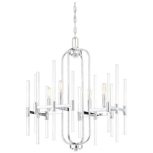 Minka Lavery Chandelier Pendant Lighting 3094-77 Pillar Room, 4-Light, Chrome New