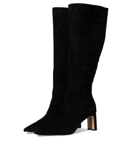 I8274L8003 Sam Edelman Women's Sylvia Knee High Boot, Black Suede Wide Calf 9.5