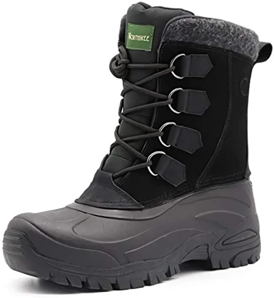 NORTHIKEE MEN’S WINTER BOOTS - SIZE: MEN 13 - BLACK