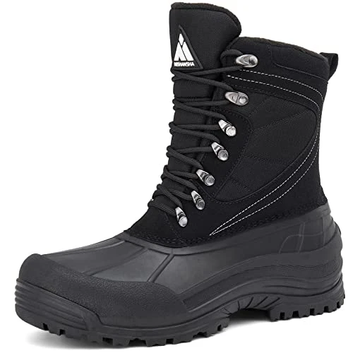 Mishansha Snow Boots Man Winter Warm Fur Lined Snow Boots Men B0B7JBDD3T - Black New
