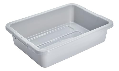 Rubbermaid Commercial Products Standard Bus/Utility Box Gallon, Gray Plastic New