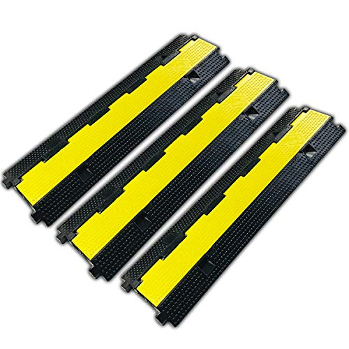 F COME 3 Pack Rubber Cable Ramp Hose Cable Protector Ramp 2 Channel B07Q7Z7812 New