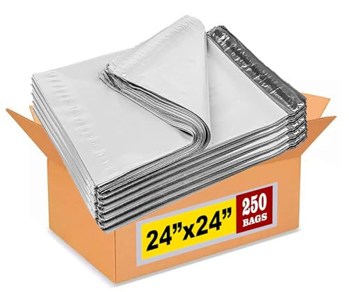 iMBAPrice 250 24x24 Premium Matte Finish White Poly Mailers, B00JKTSFOK - NEW New