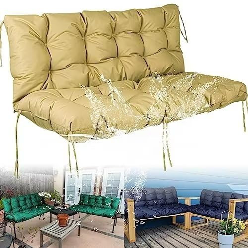 AHWEKR Outdoor swing cushions, Waterproof Bench Cushion for Outdoor Furniture New