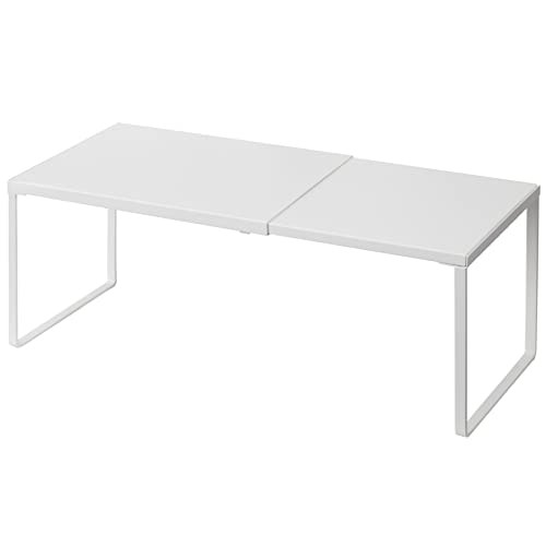 NXCONSU EXPANDABLE CABINET SHELF, SHELF RISER FOR CABINETS - WHITE New