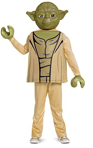 Yoda Costume for Kids, Official Deluxe Lego Star Wars Costume with Mask and Robe New