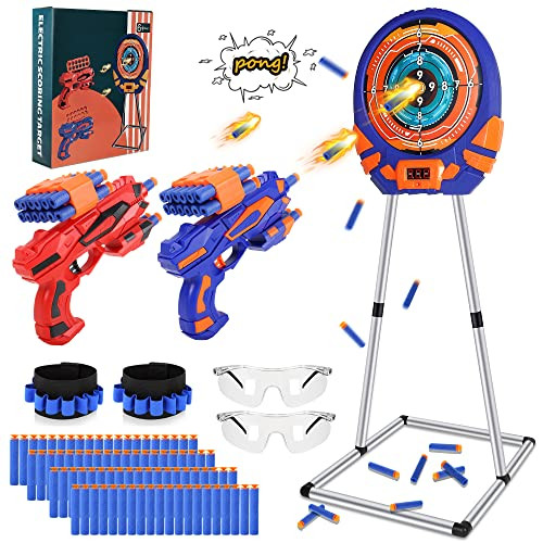 FIBEVON Shooting Target Nerf, Touch Screen Practice Target, Stand Version, Red New