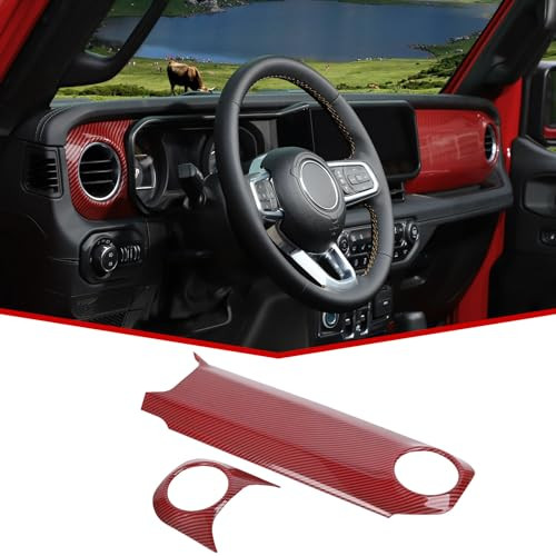 JeCar Dashboard Panel Trim Cover Console Decoration Kit Jeep Wrangler 2024 New