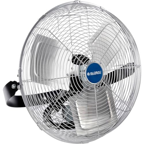 Global Industrial Workstation Fan 18" Diameter 4600 CFM 1/3 HP 3 Speeds - Gray New