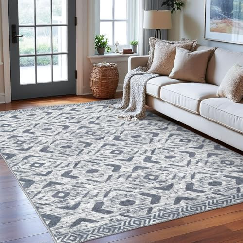 KILOCOCO Living Room Rug 6x9 Area Rug Boho Washable Bedroom Rugs Non Slip New