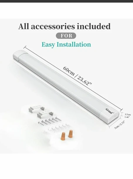 AIRAND LED SHOP LIGHT 2FT 18W 5000K UTILITY LED GARAGE LIGHTS IP66 WATERP X 1