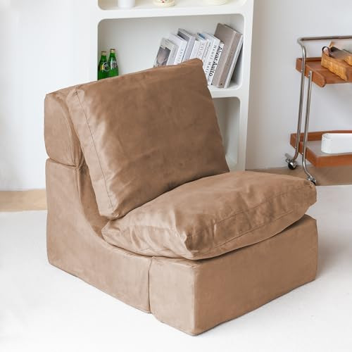 N&V Folding 2-in-1 Couch with Two Cushions Couch Memory Foam (B0CCNNWYTK) New