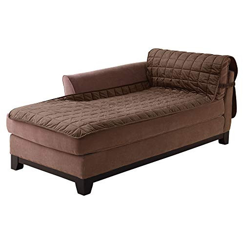SureFit Deluxe Pet Chaise Cover Furniture Protector Bumper Chocolate New